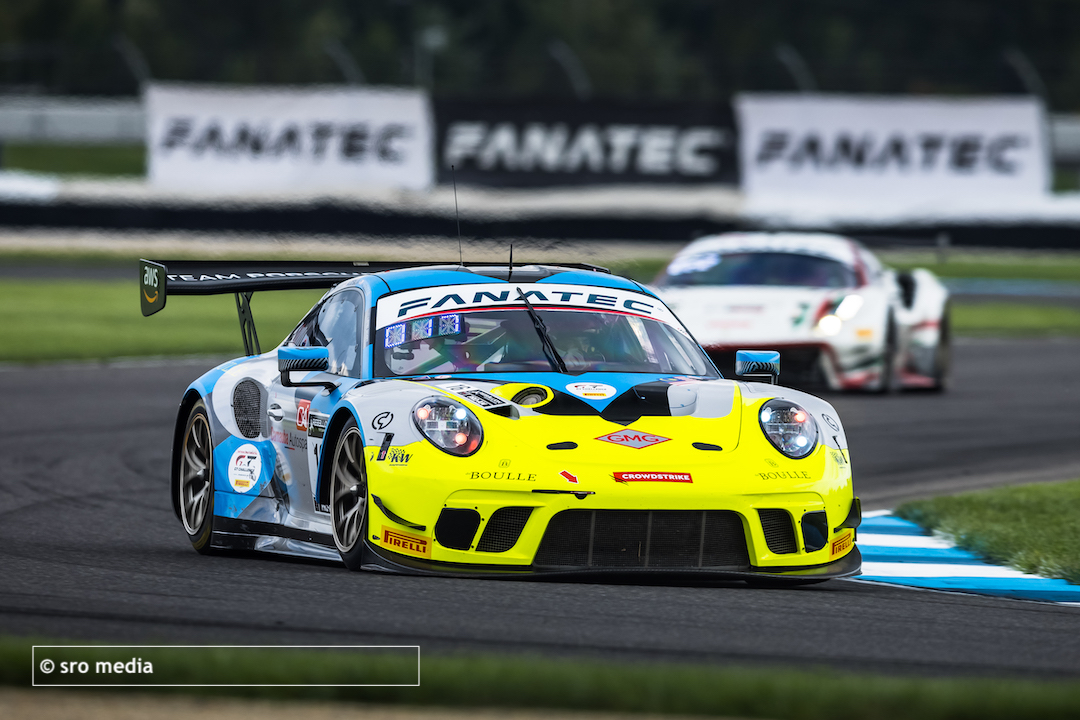GT3 Porsche on track at Indianapolis.